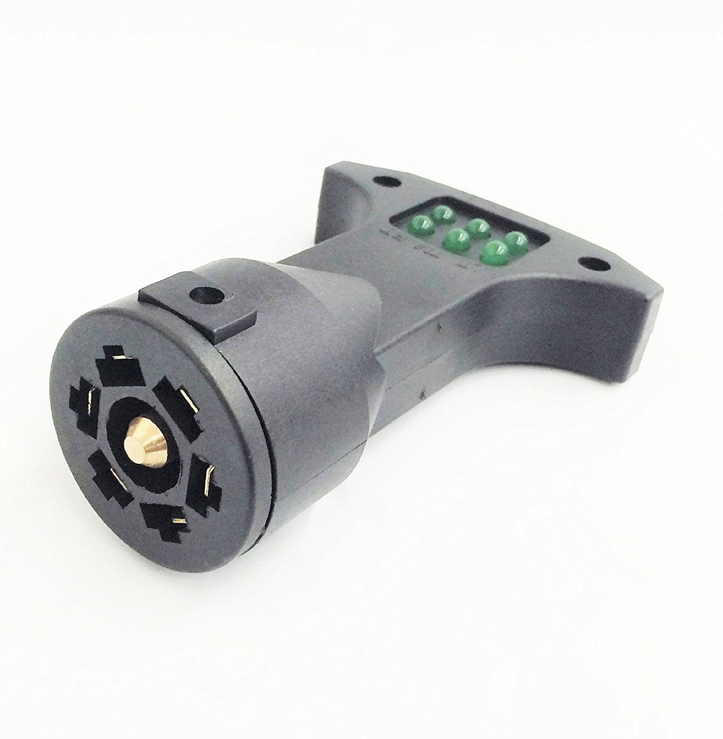 7 way trailer socket circuit light tester rv flat round blade brake turn signal, wennow 7 way trailer socket circuit light tester rv flat round blade way round wiring trailer light adapter